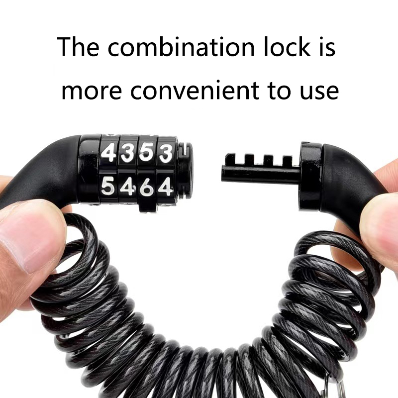 Mountain Biking Helmet - Portable Password Wire Anti-Theft Lock Universal
