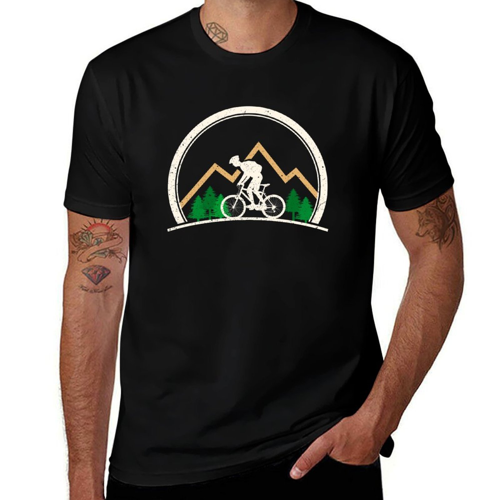 Mountain Biking Extreme - Mountain Bike Retro Style Extreme Hiking