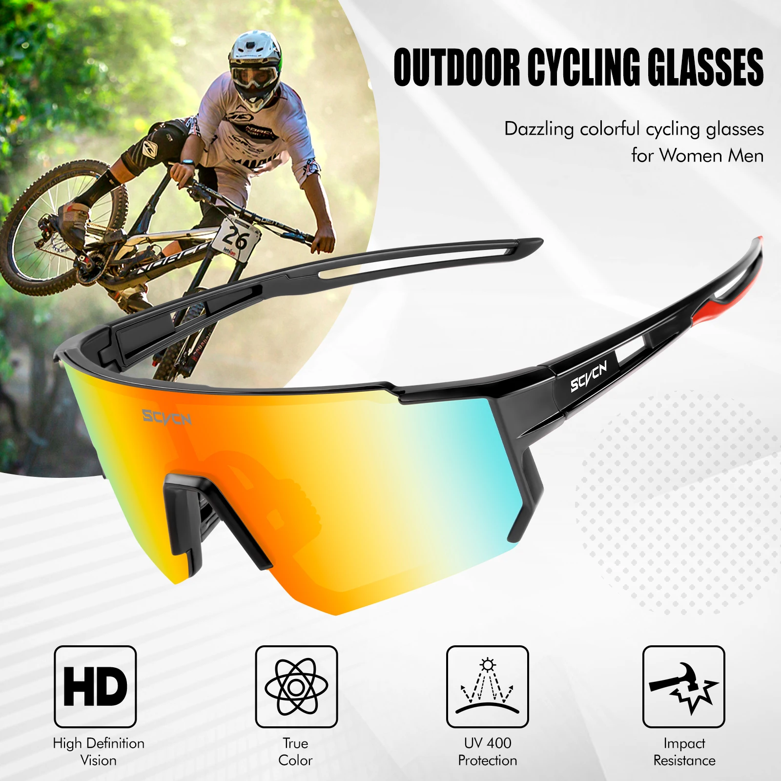 SCVCN New Photochromic Cycling - Mountain Biking Glasses ulasan dan harga