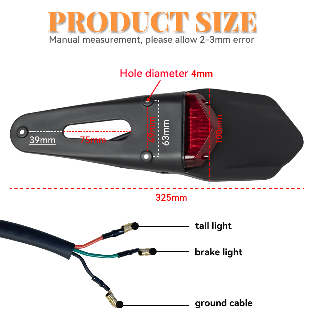 Motorcycle LED Taillight Brake - Mountain Biking Trails ulasan dan harga