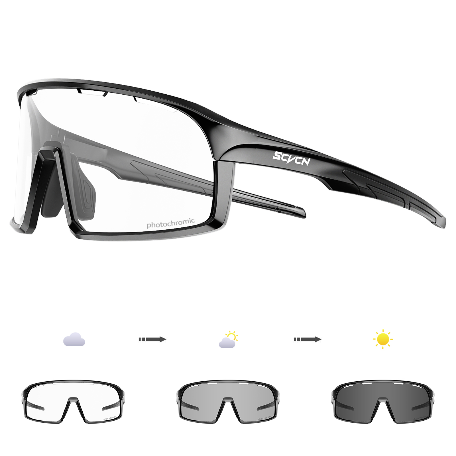 SCVCN Photochromic Sunglasses  - Mountain Biking Glasses ulasan dan harga