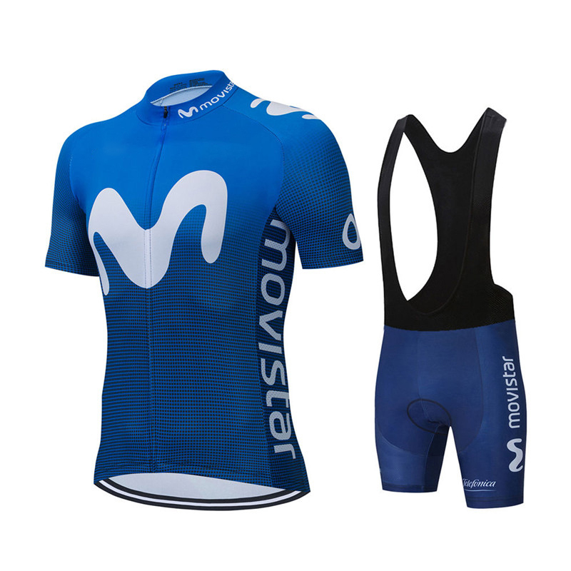 New Summer Movistar Team Cycli - Mountain Biking Uniform ulasan dan harga