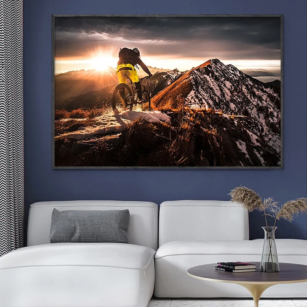 SP080 Silk Cloth Wall Poster M - Mountain Biking Movies ulasan dan harga