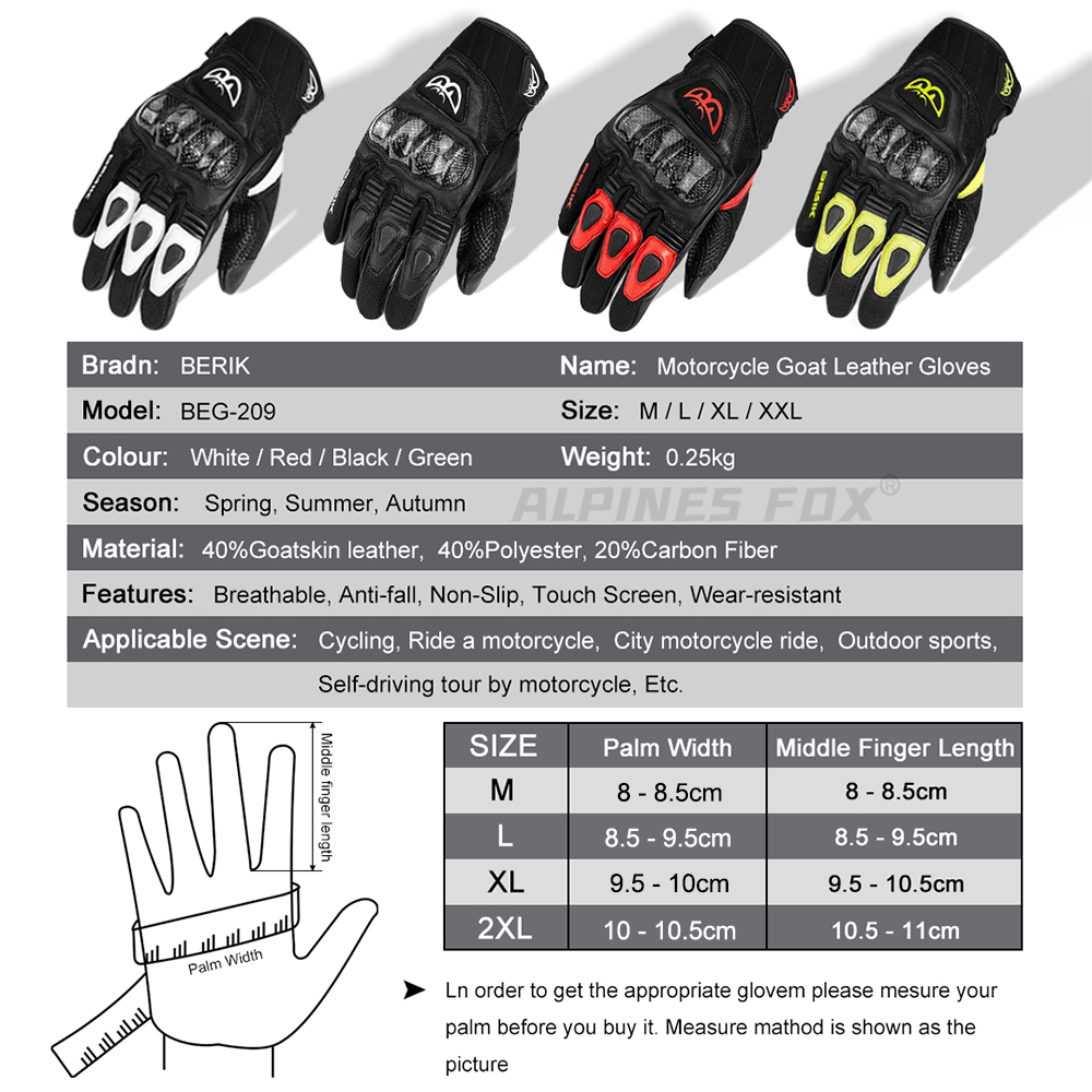BERIK Gloves Goat Leather Moto - Mountain Biking Gloves ulasan dan harga