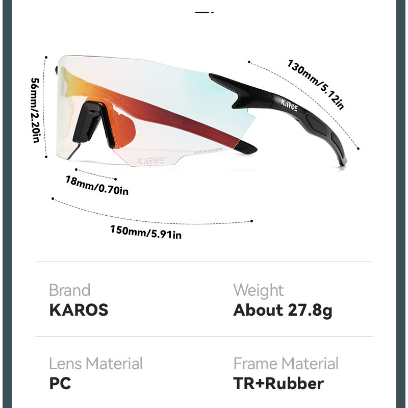 KAROS Photochromic Cycling Gla - Mountain Biking Glasses ulasan dan harga