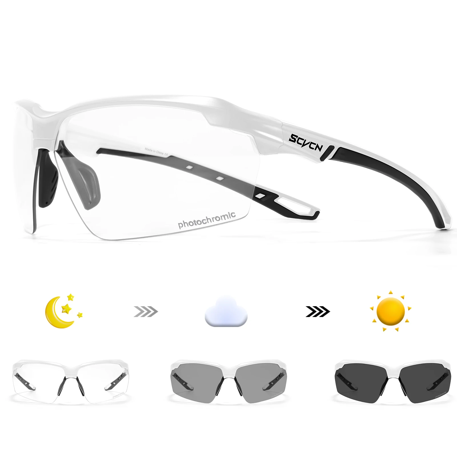SCVCN Photochromic Cycling Sun - Mountain Biking Glasses ulasan dan harga