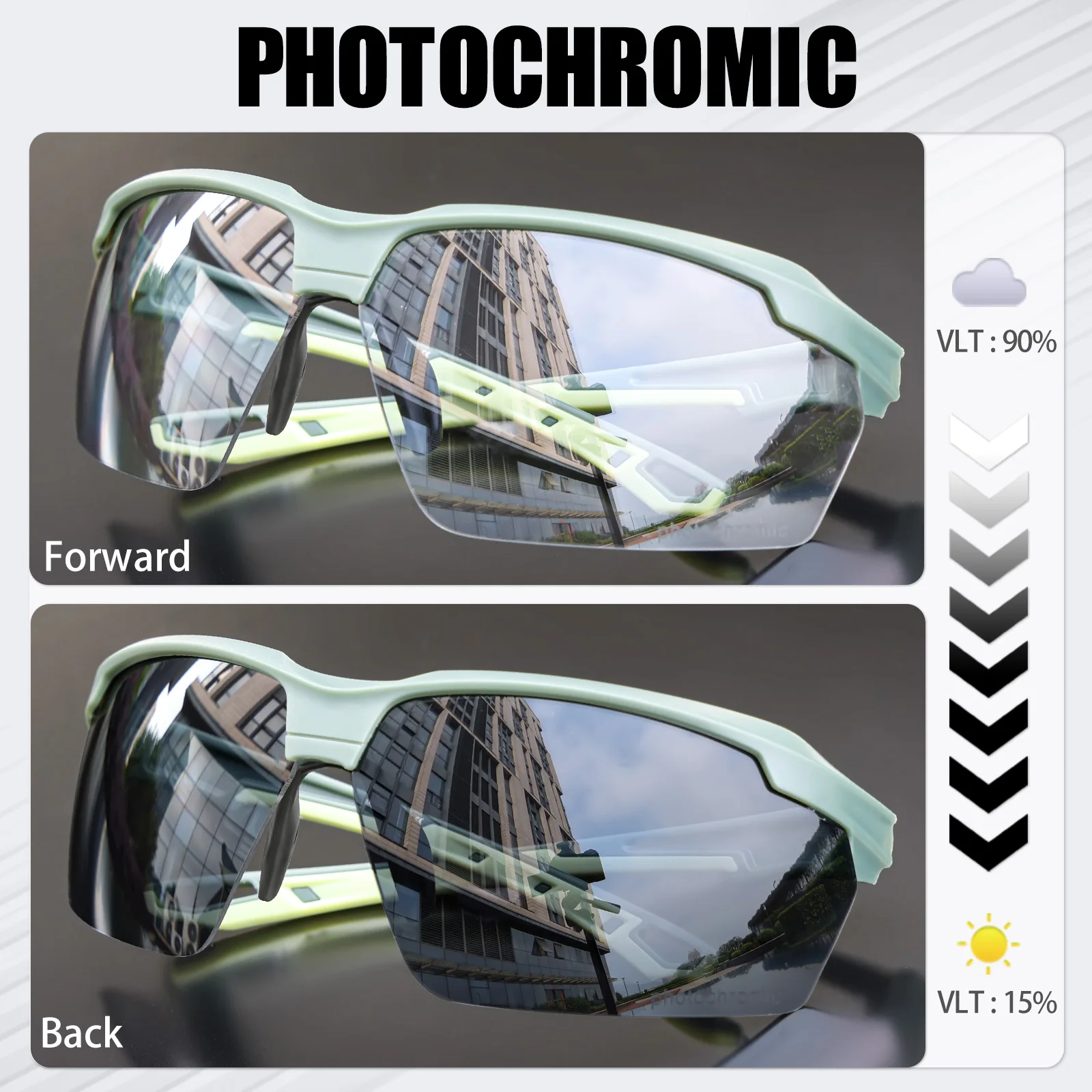 SCVCN Photochromic Cycling Sun - Mountain Biking Glasses ulasan dan harga